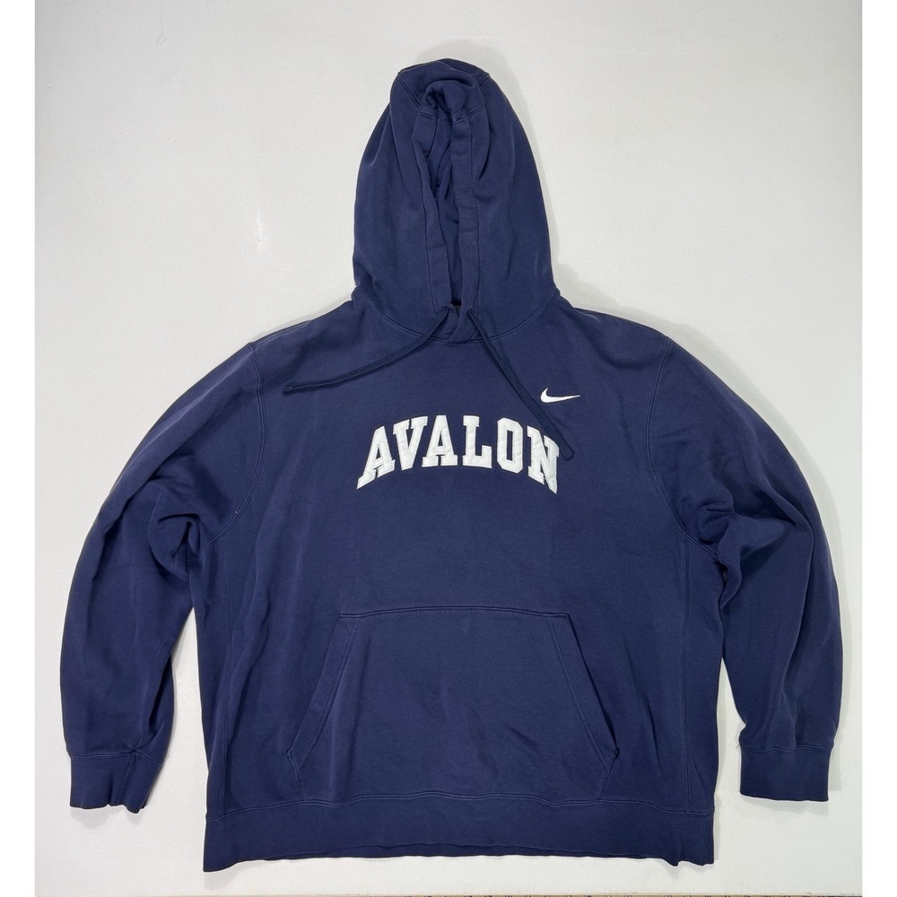 Nike Men's Club Fleece Pullover Hoodie Size 2XL Avalon Navy CJ1611-419
